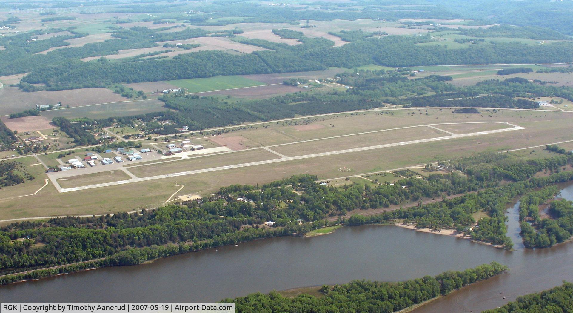 Red Wing Regional Airport (RGK) - From the west, a Minnesota Airport that is actually in Wisconsin
