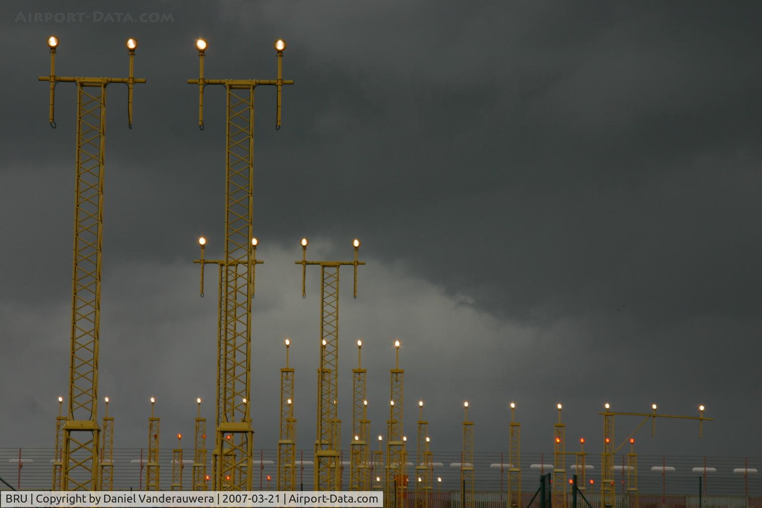 Brussels Airport, Brussels / Zaventem   Belgium (BRU) - rwy 02  -  before hail storm