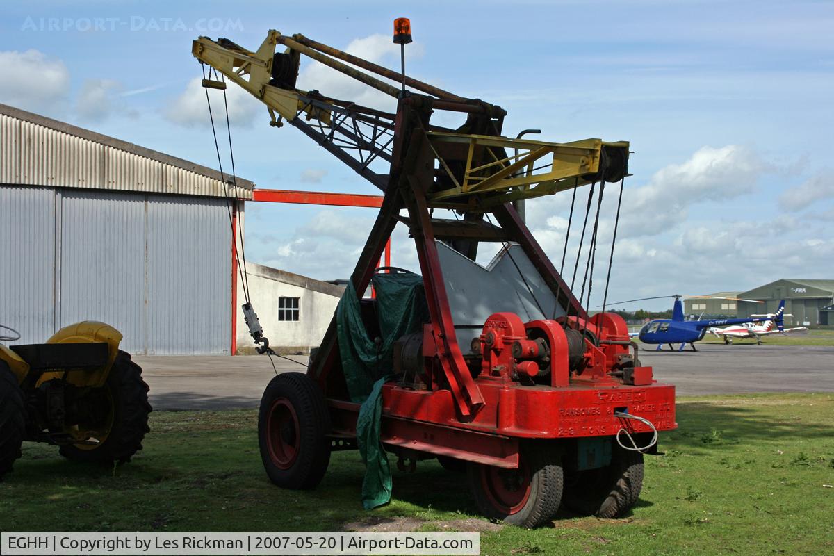 Bournemouth Airport, Bournemouth, England United Kingdom (EGHH) - Aviation museum lifting gear