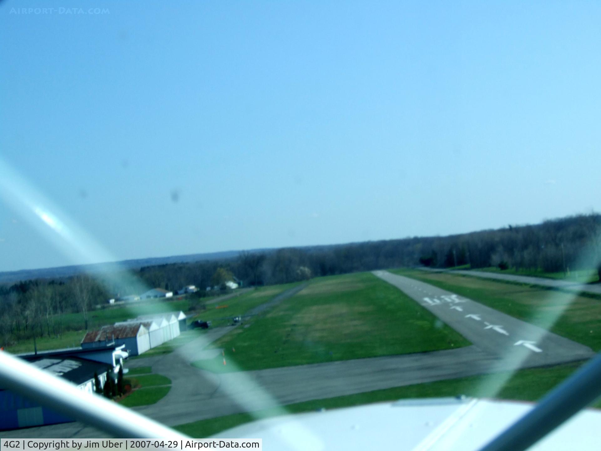 Hamburg Inc Airport (4G2) - on final for the grass