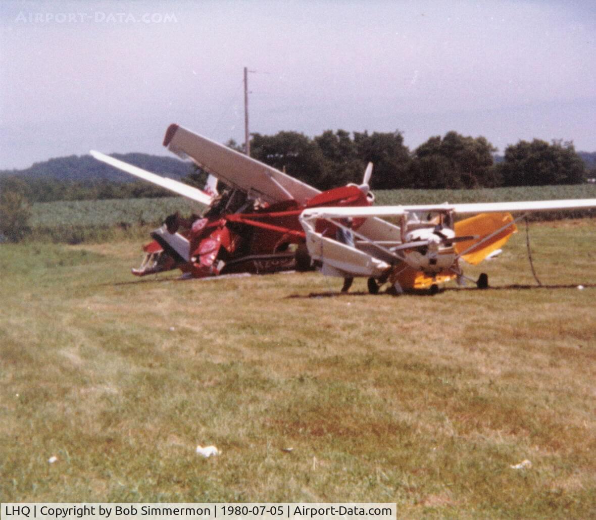 Fairfield County Airport (LHQ) - Tornado damage - Four of eight severely damaged planes.