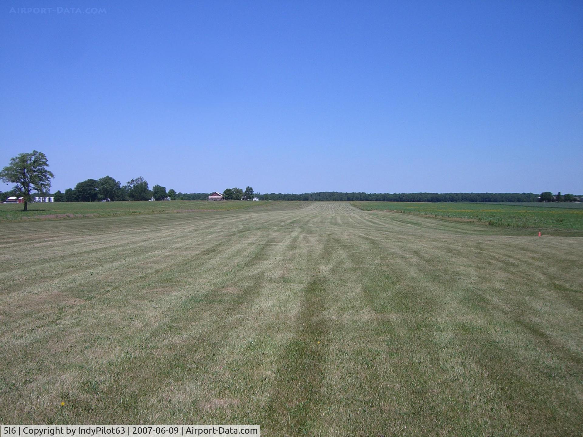 Galveston Airport (5I6) - Looking north up the grass strip, which was once part of the old Bunker Hill air base.