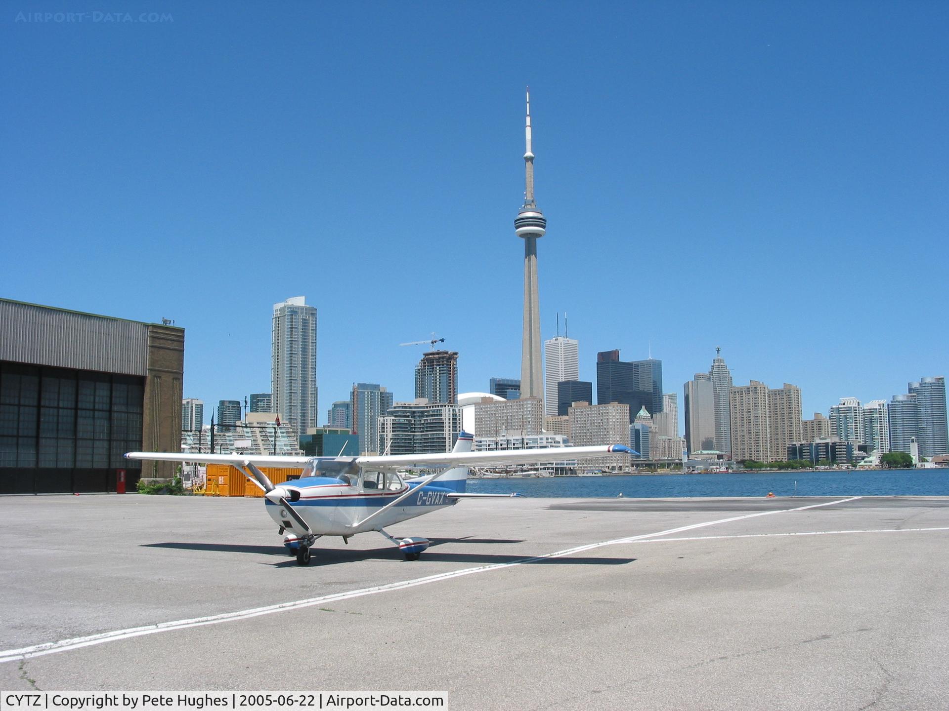 Toronto City Centre Airport, Toronto, Ontario Canada (CYTZ) - What a view!  Toronto Island looking towards the city