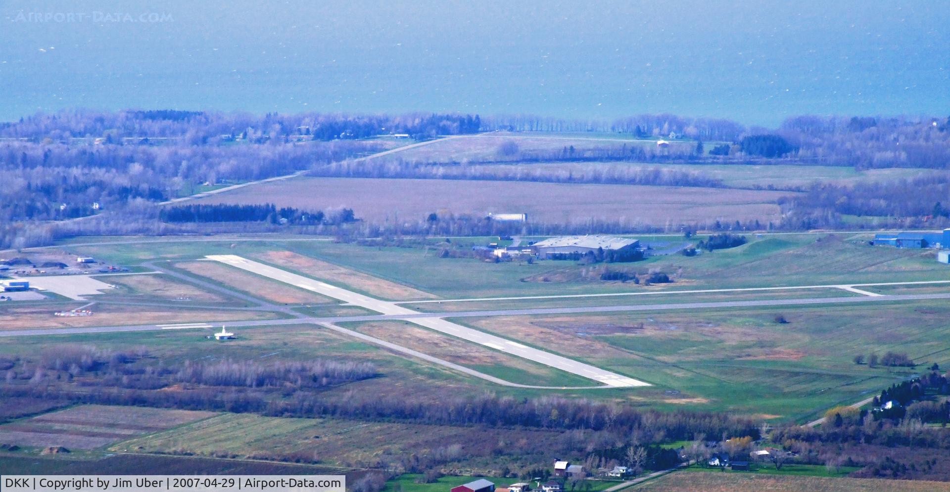 Chautauqua County/dunkirk Airport (DKK) - Lake Erie in the background