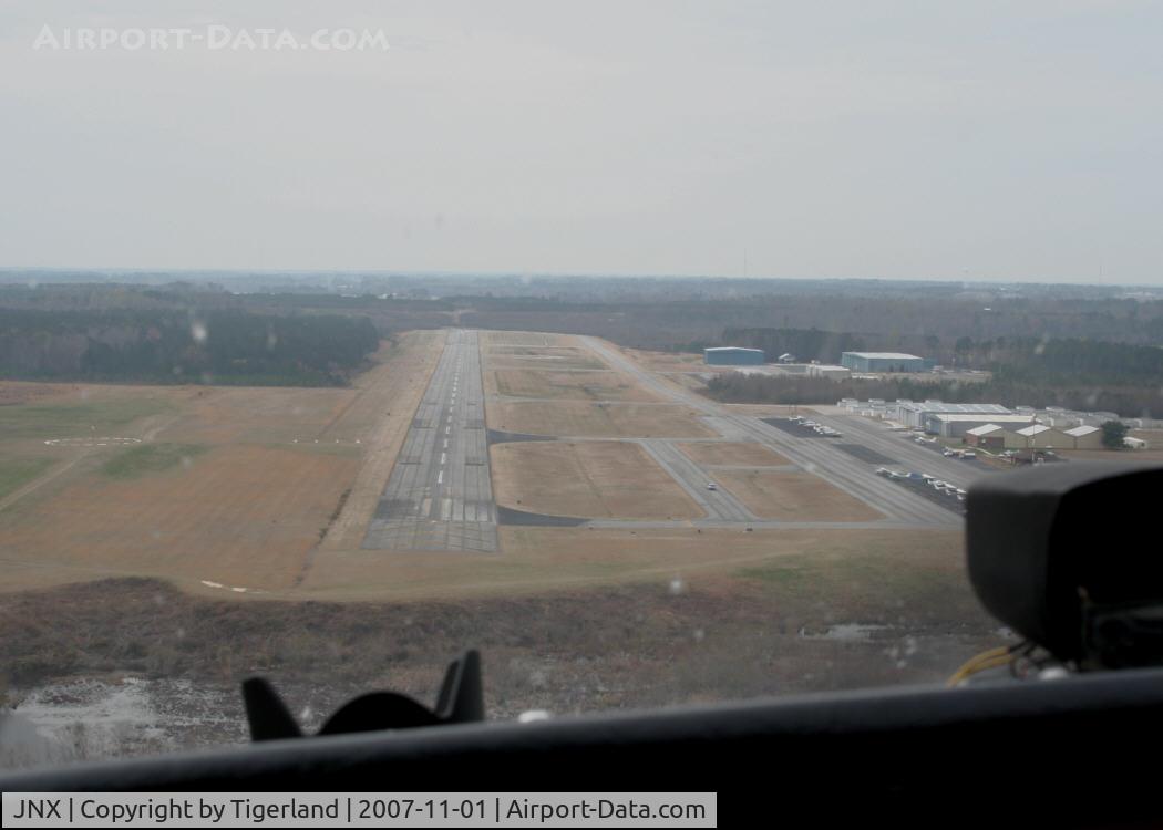 Johnston County Airport (JNX) - Cessna 170 final approach with Mr. Monroe.