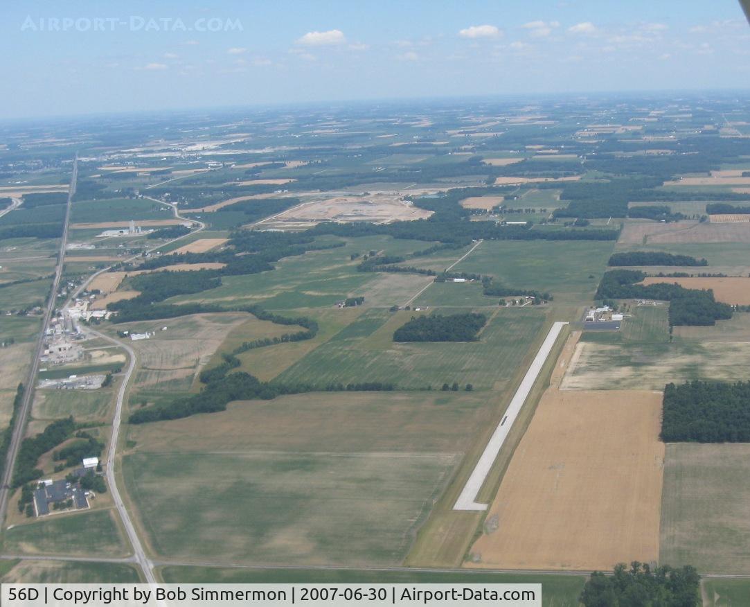 Wyandot County Airport (56D) - From 2500' over Upper Sandusky, OH