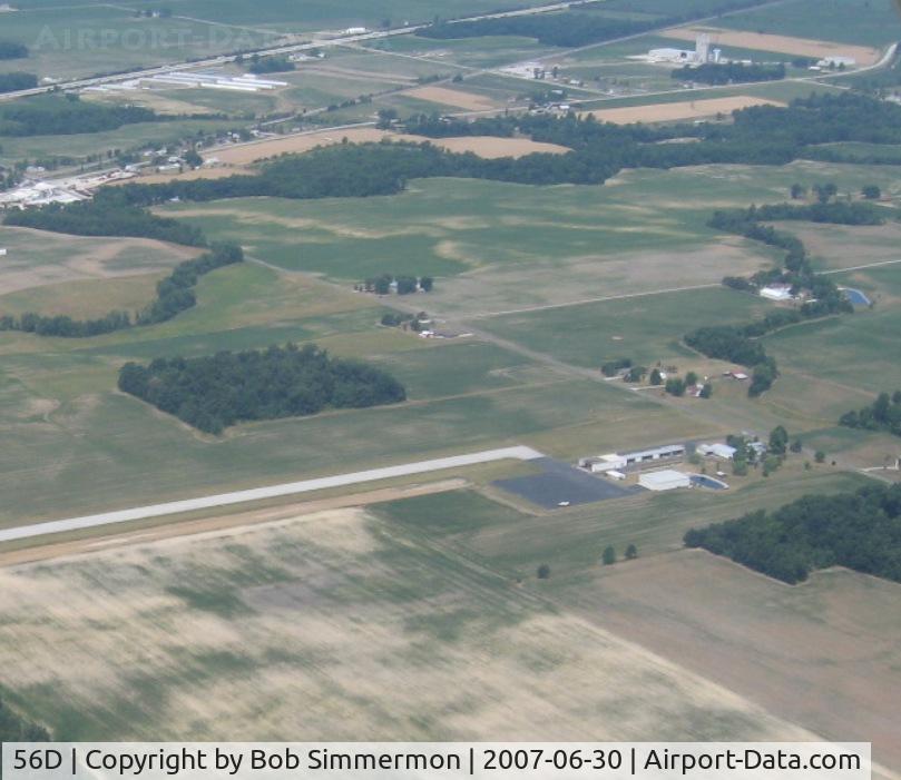 Wyandot County Airport (56D) - From 2500' over Upper Sandusky, OH
