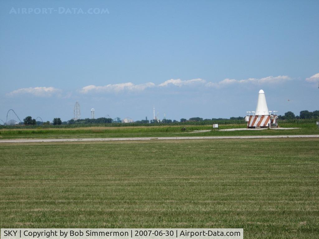 Griffing Sandusky Airport (SKY) - The VOR on the field and Cedar Point amusement park in the background.