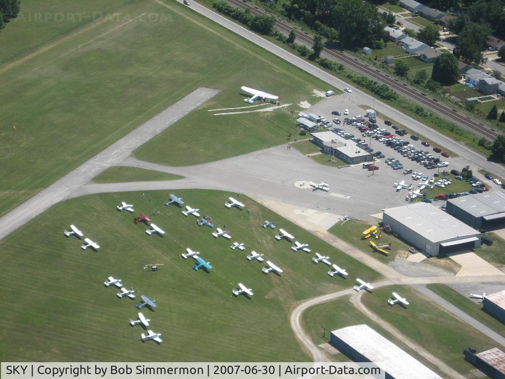 Griffing Sandusky Airport (SKY) - Overflying the field during the fly-in.