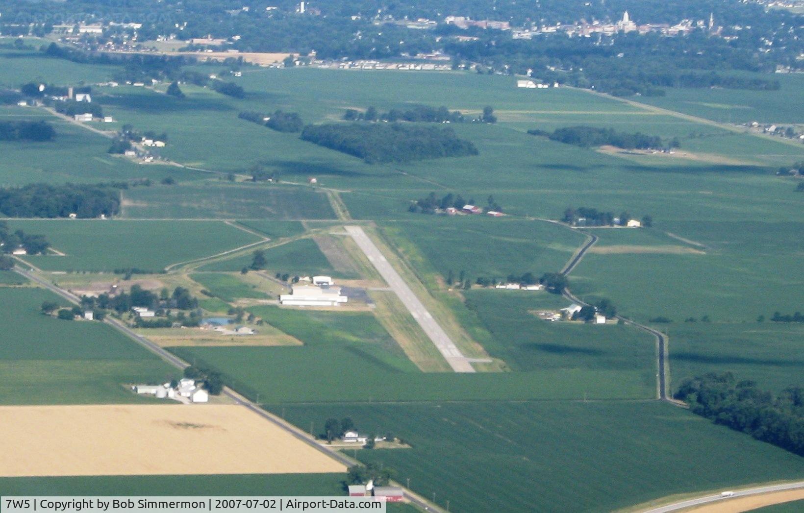 Henry County Airport (7W5) - Looking west from 3000' - Napoleon, OH