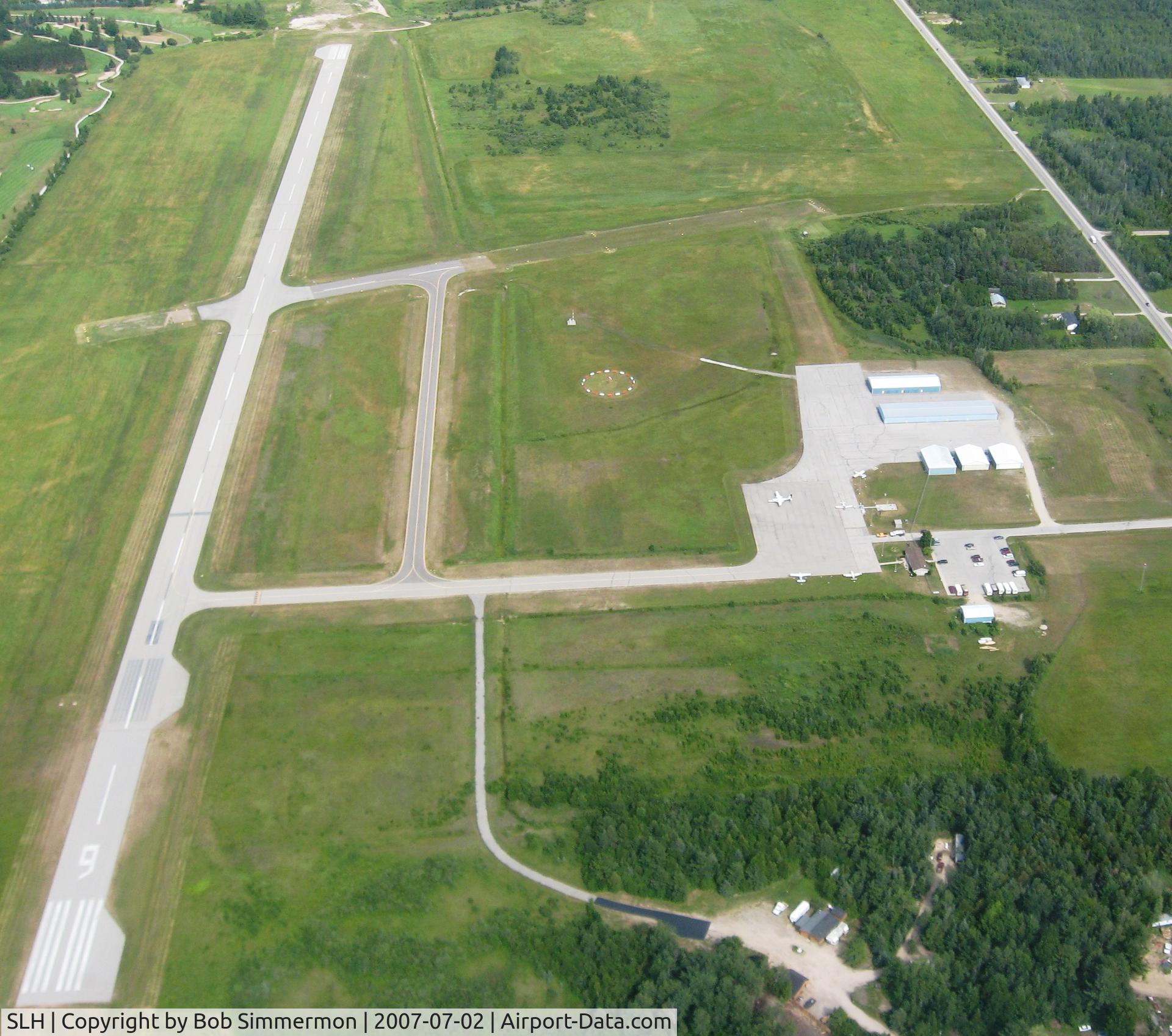 Cheboygan County Airport (SLH) - View from pattern altitude over Cheboygan, MI