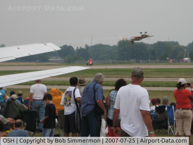 Wittman Regional Airport (OSH) - Patty Wagstaff cuts the ribbon at Airventure '07