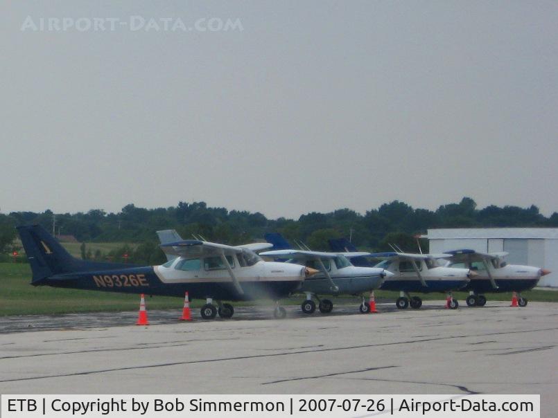 West Bend Municipal Airport (ETB) - Trainer flight line at West Bend, WI