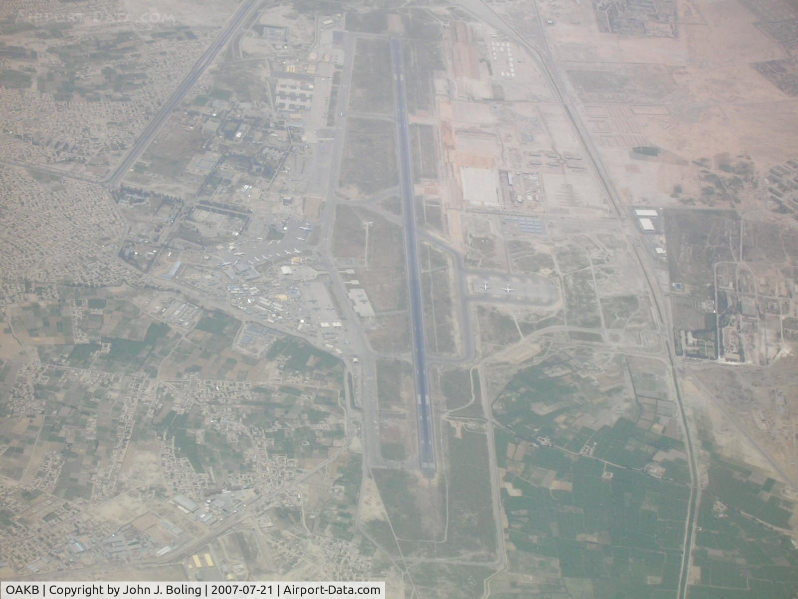 Kabul International Airport, Kabul Afghanistan (OAKB) - Kabul, Afghanistan International Airport, looking down runway 29