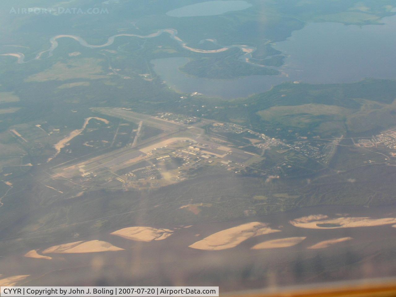 CFB Goose Bay (Goose Bay Airport), Happy Valley-Goose Bay, Newfoundland and Labrador Canada (CYYR) - Goose Bay Airport from FL270