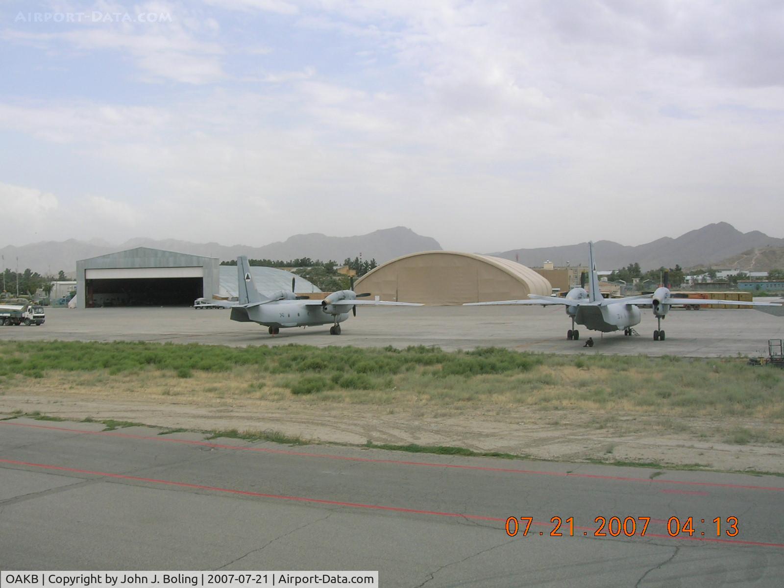 Kabul International Airport, Kabul Afghanistan (OAKB) - Military cargo ramp at Kabul