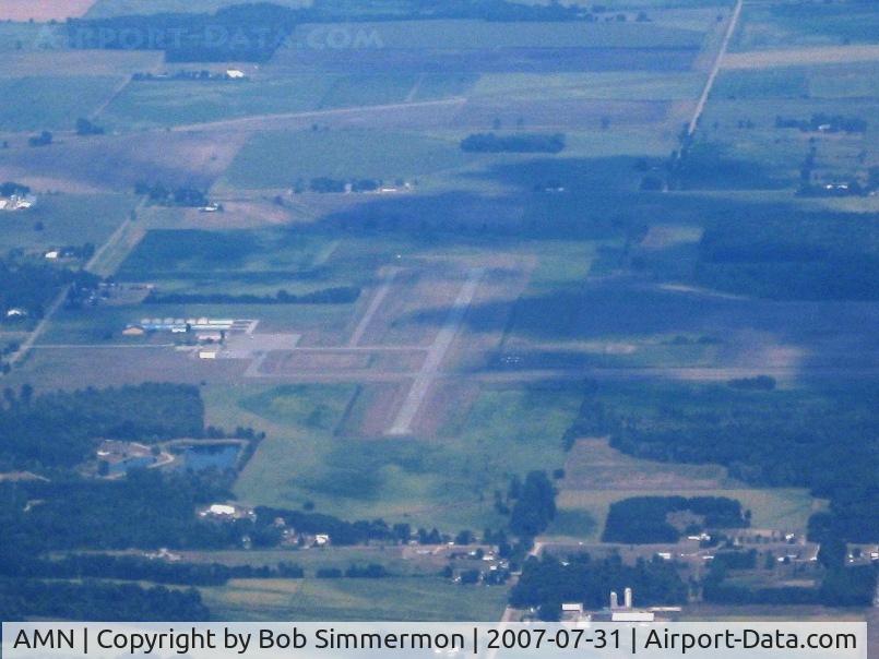 Gratiot Community Airport (AMN) - On a hazy summer day from 5500'