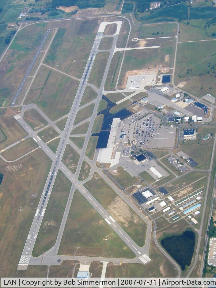 Capital Region International Airport (LAN) - View from 8500'