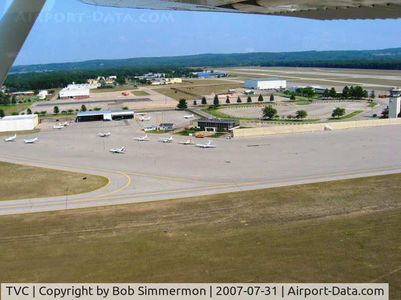Cherry Capital Airport (TVC) - General Aviation Terminal.  The facility is open but not being used.  The FBO office (Harbour Air) is a few hangars north.