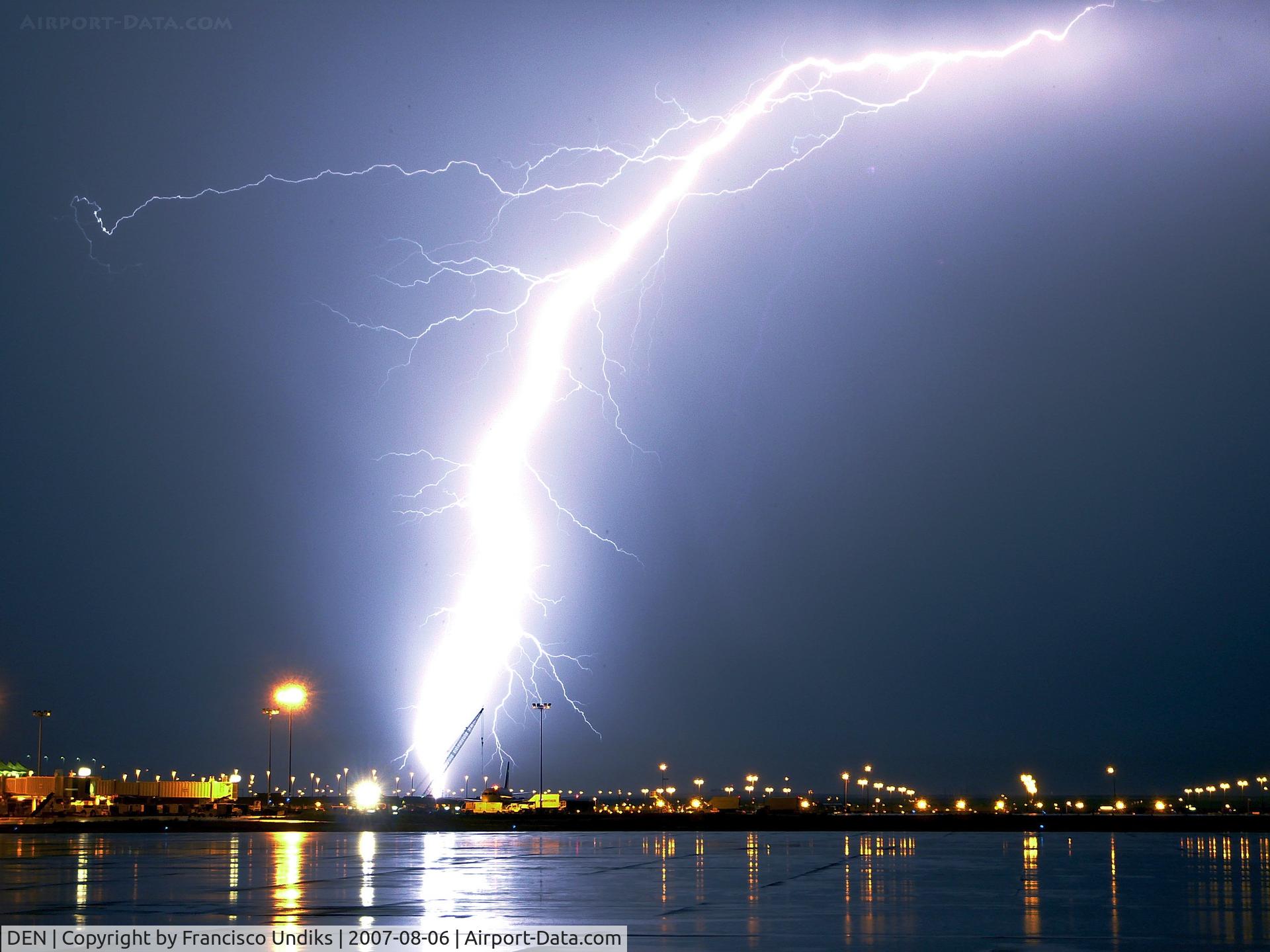 Denver International Airport (DEN) - Lighting Strike just south of airport
