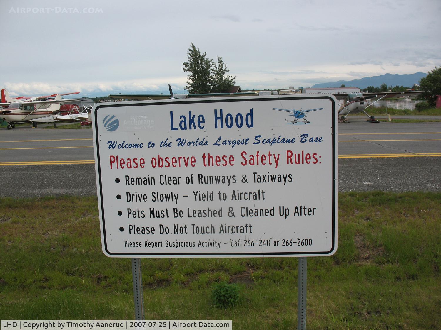 Lake Hood Seaplane Base (LHD) - Lake Hood Worlds Largest Seaplane Base Safety Rules
