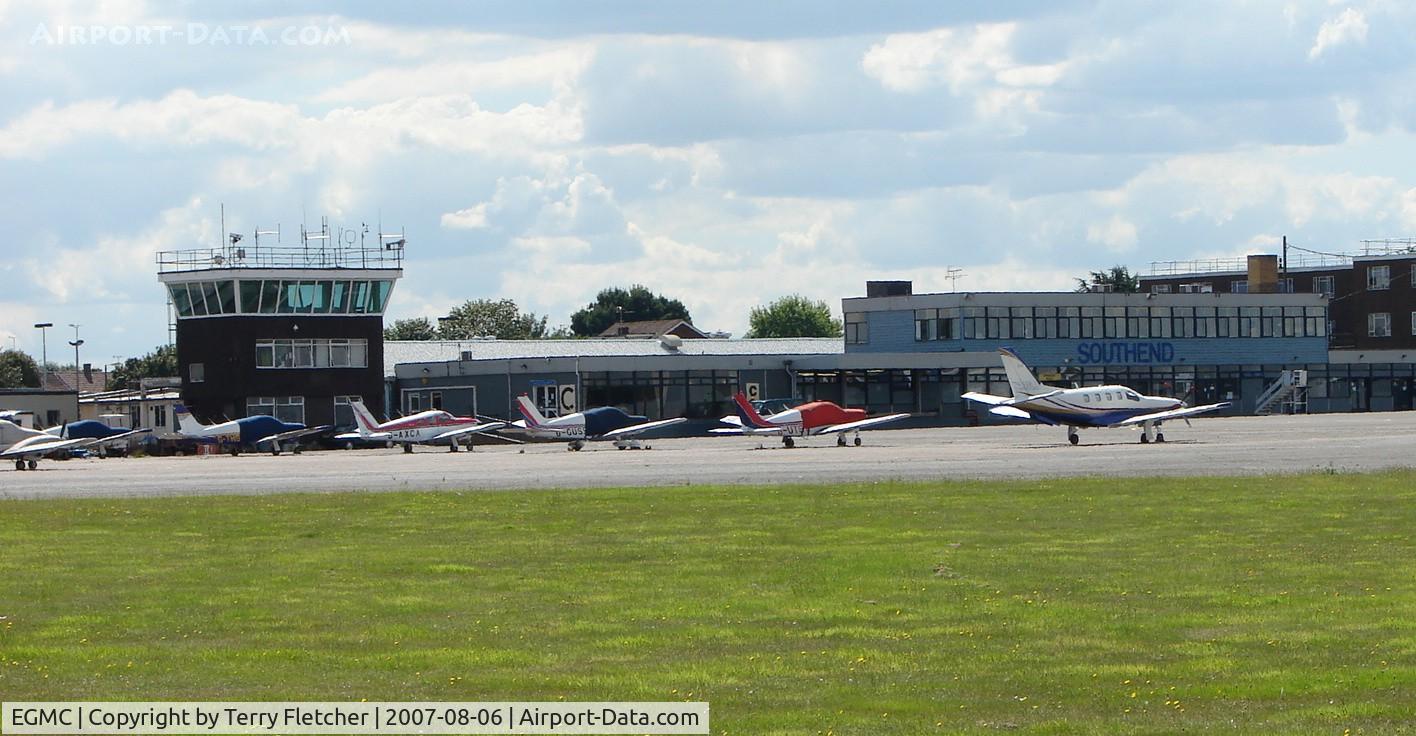 London Southend Airport, Southend-on-Sea, England United Kingdom (EGMC) - Southend , UK - GA apron & Tower