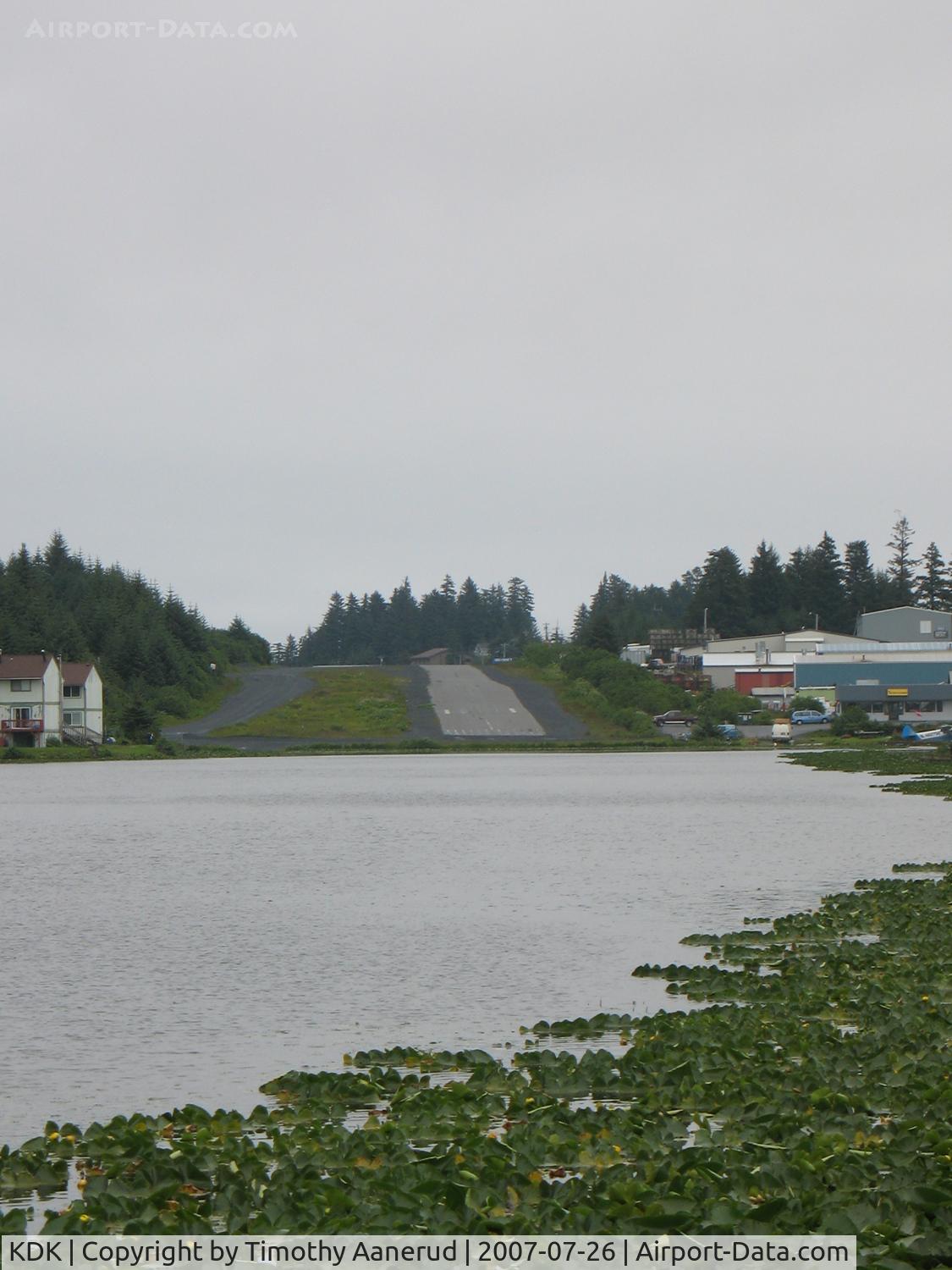 Kodiak Municipal Airport (KDK) - Looking to the East.  Lilly Lake Seaplane Base in foregound