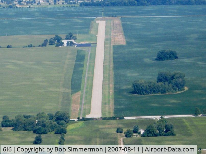 6I6 Airport - Looking east from 2500'.