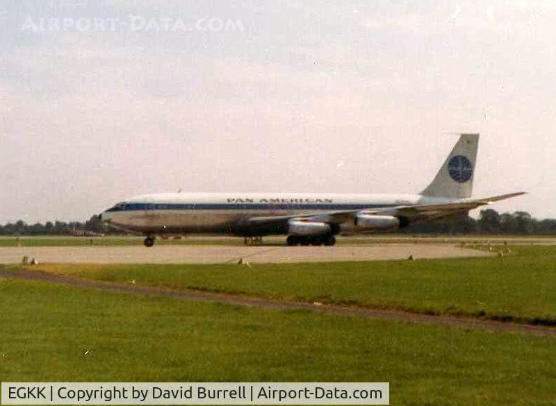 London Gatwick Airport, London, England United Kingdom (EGKK) - Gtawick 1968 - Scanned Pan American 707