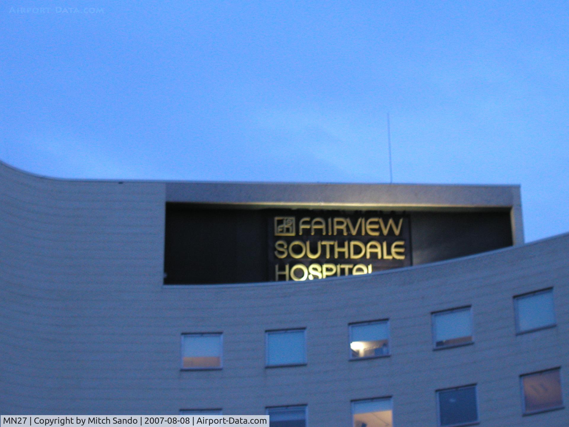 Fairview Southdale Hospital Heliport (MN27) - Fairview-Southdale Hospital in Edina, MN.
