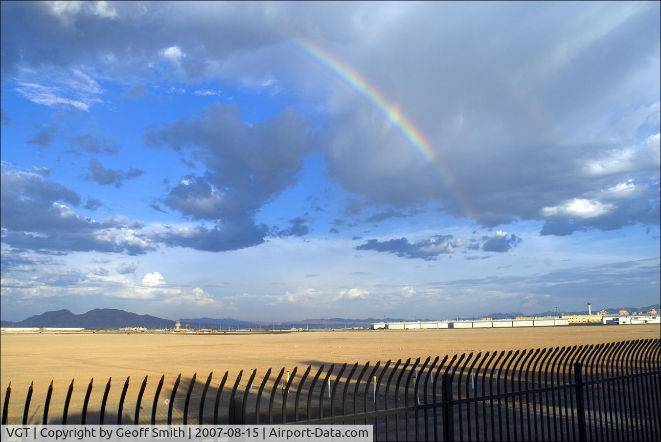 North Las Vegas Airport (VGT) - Rainbow over N. Las Vegas Airport