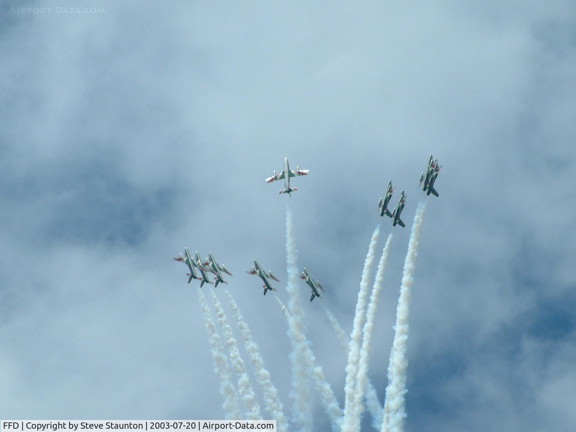 RAF Fairford Airport, Fairford, England United Kingdom (FFD) - Frecci Tricolori displaying at RIAT Fairford 2003.