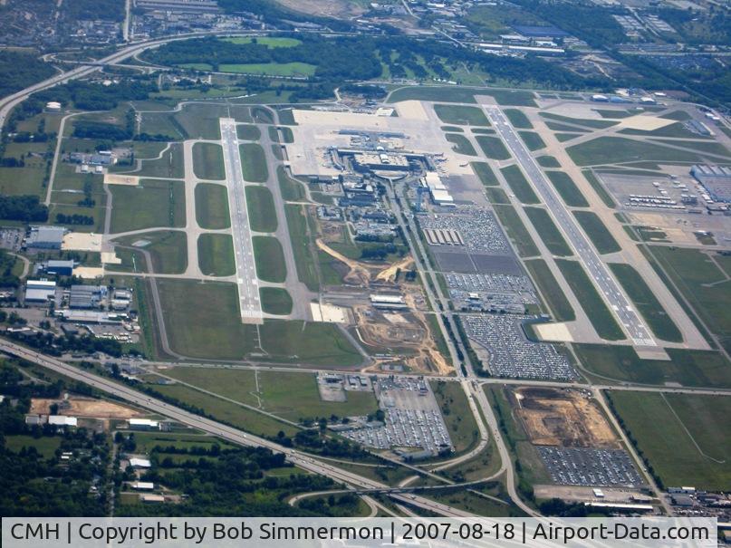 Port Columbus International Airport (CMH) - Looking east from 5500'