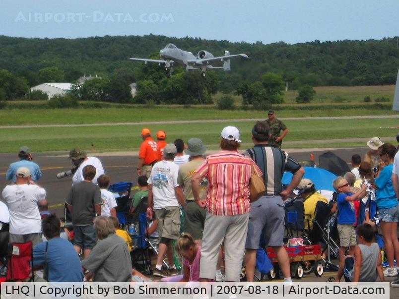 Fairfield County Airport (LHQ) - A10 Thunderbolt (AF 79-195) from Davis-Monthan AFB at Wings of Victory - Lancaster, OH