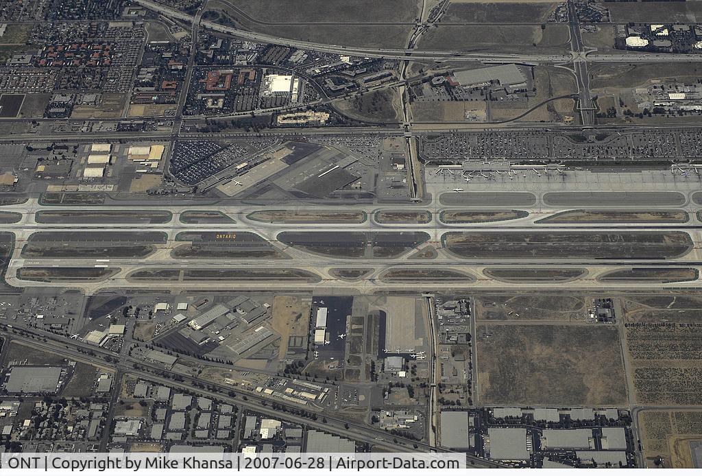 Ontario International Airport (ONT) - Aerial view of Ontario Airport, CA.