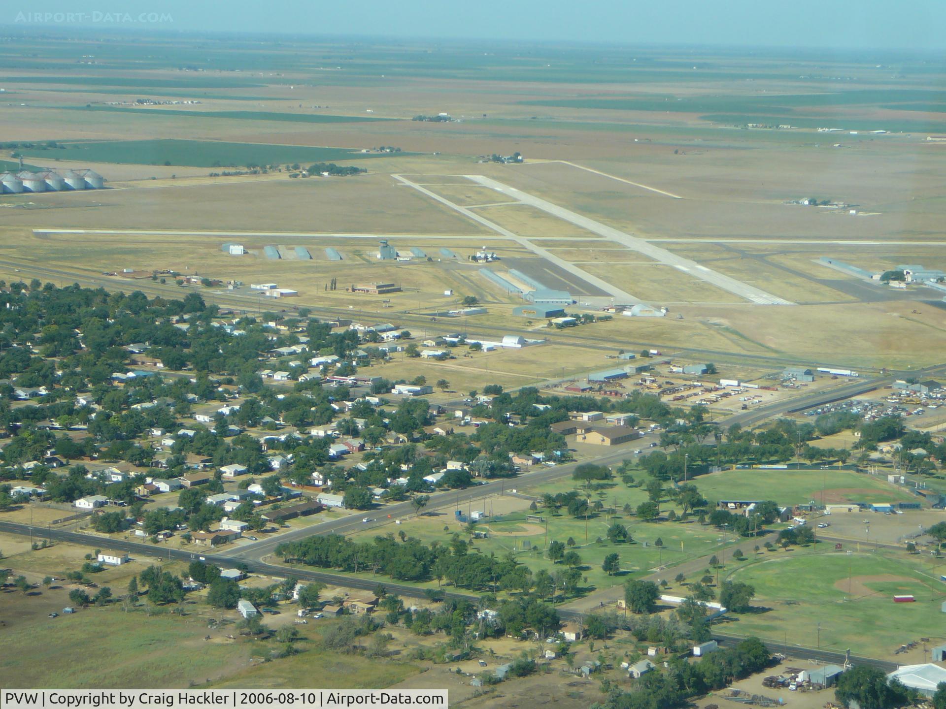 Hale County Airport (PVW) - On base leg.