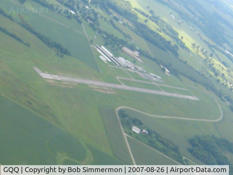 Galion Municipal Airport (GQQ) - View SW from 2500'