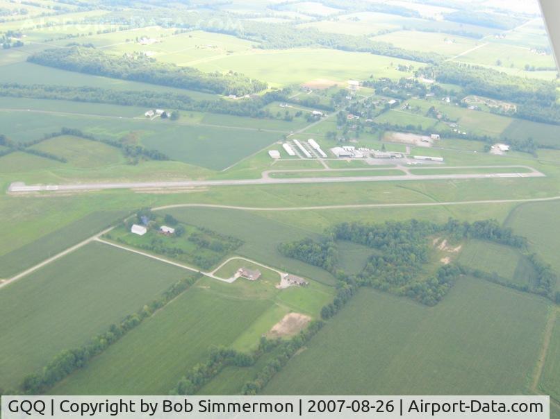 Galion Municipal Airport (GQQ) - View looking S from 2500'