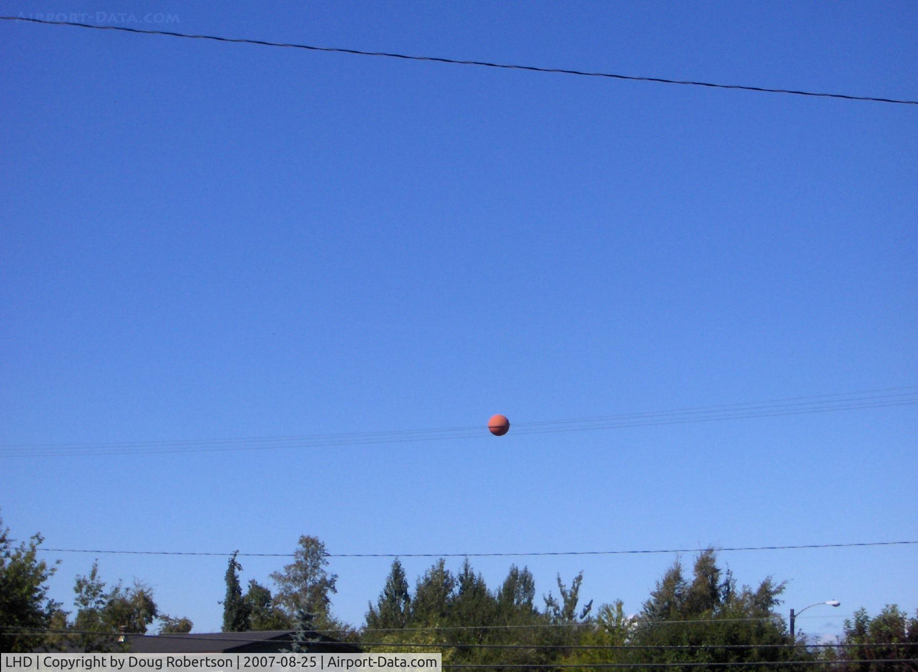 Lake Hood Seaplane Base (LHD) - Orange balls mark low wires on approach to water landing