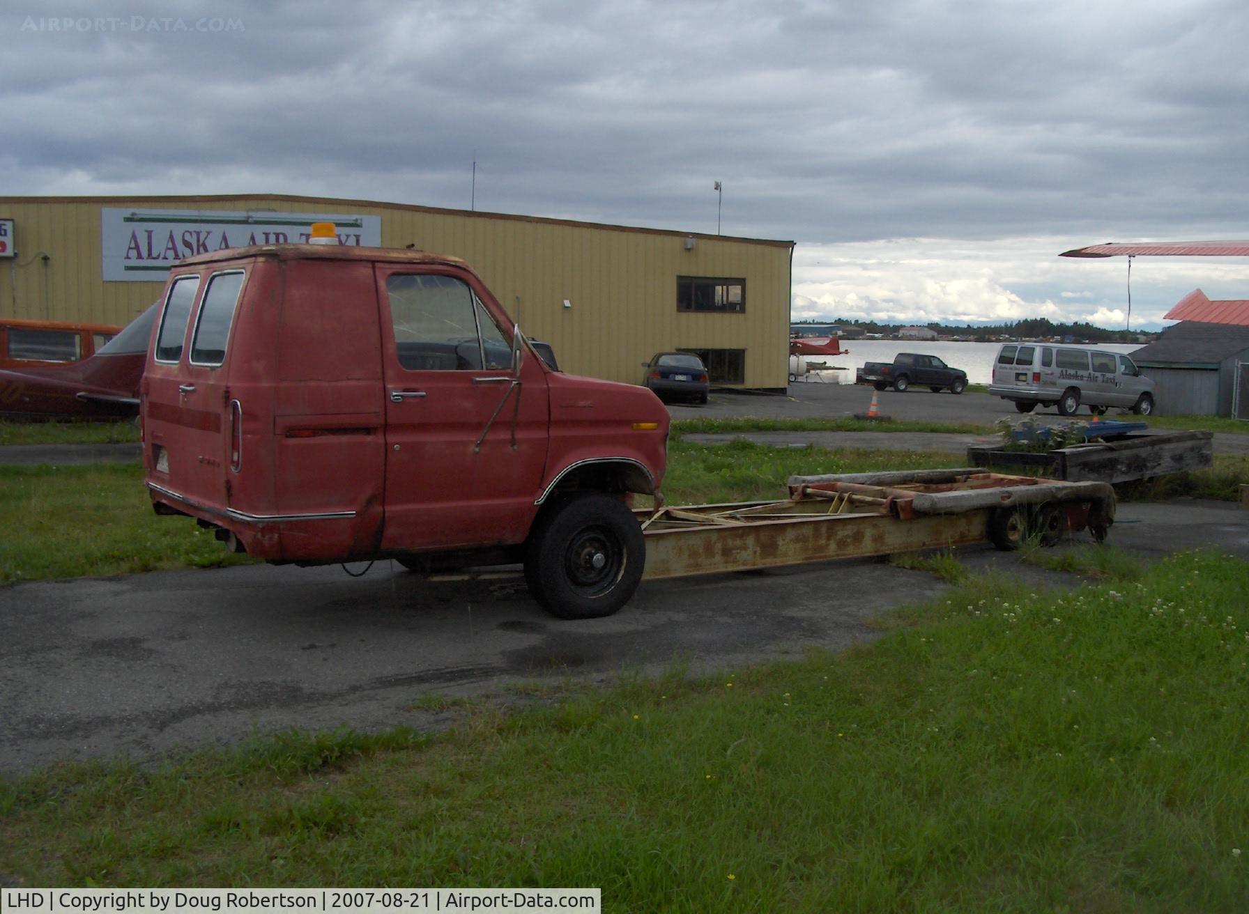 Lake Hood Seaplane Base (LHD) - Another example of highly modified truck used to position straight-float aircraft out of water.