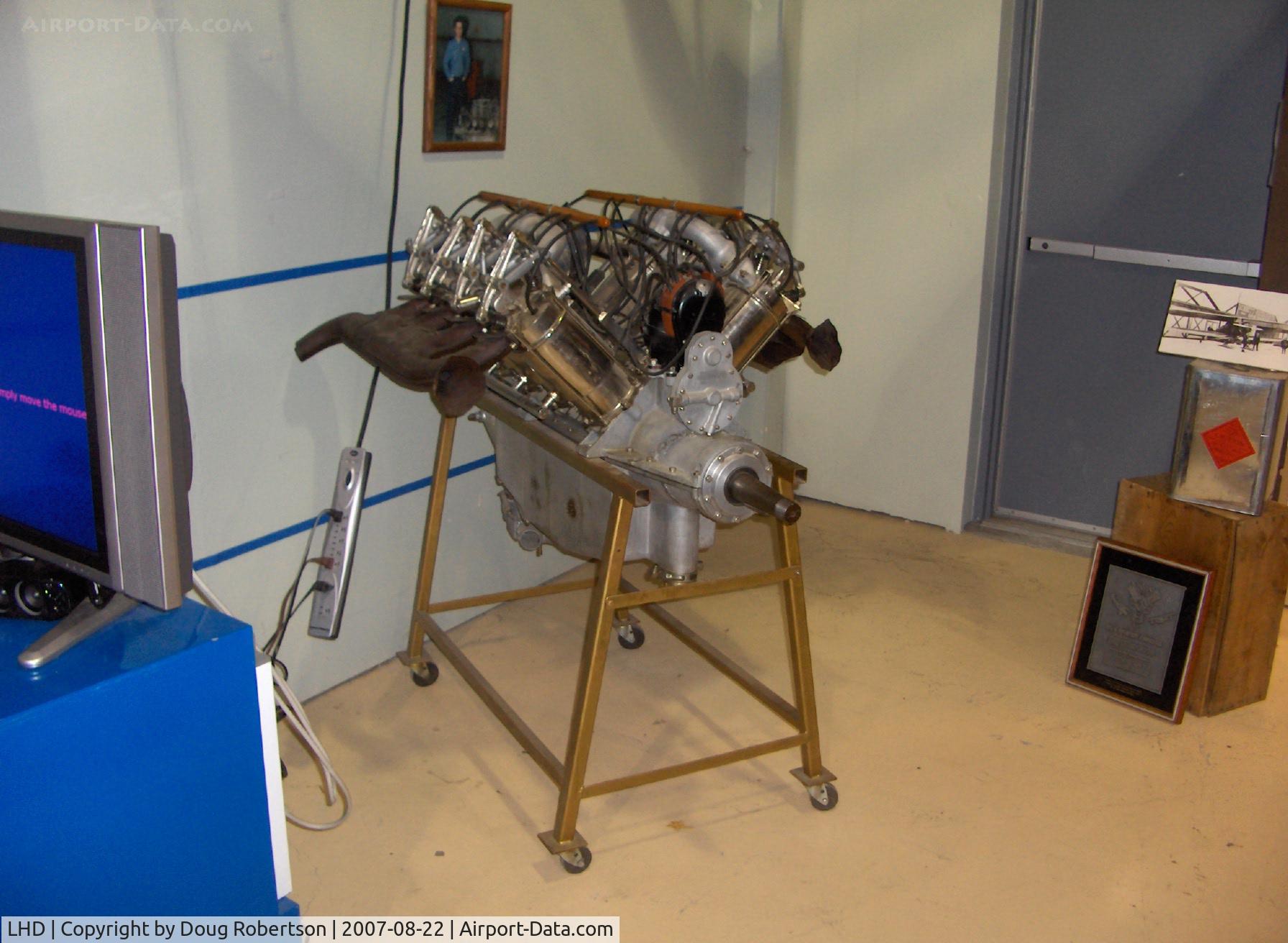 Lake Hood Seaplane Base (LHD) - Curtiss OXX-6 102 Hp, 567.44 cubic inch displacement V-8 water cooled dual magneto aircraft engine. (The more famous OX-5 was smaller 90 Hp with single Berlin magneto ignition). In Alaska Aviation Heritage Museum.