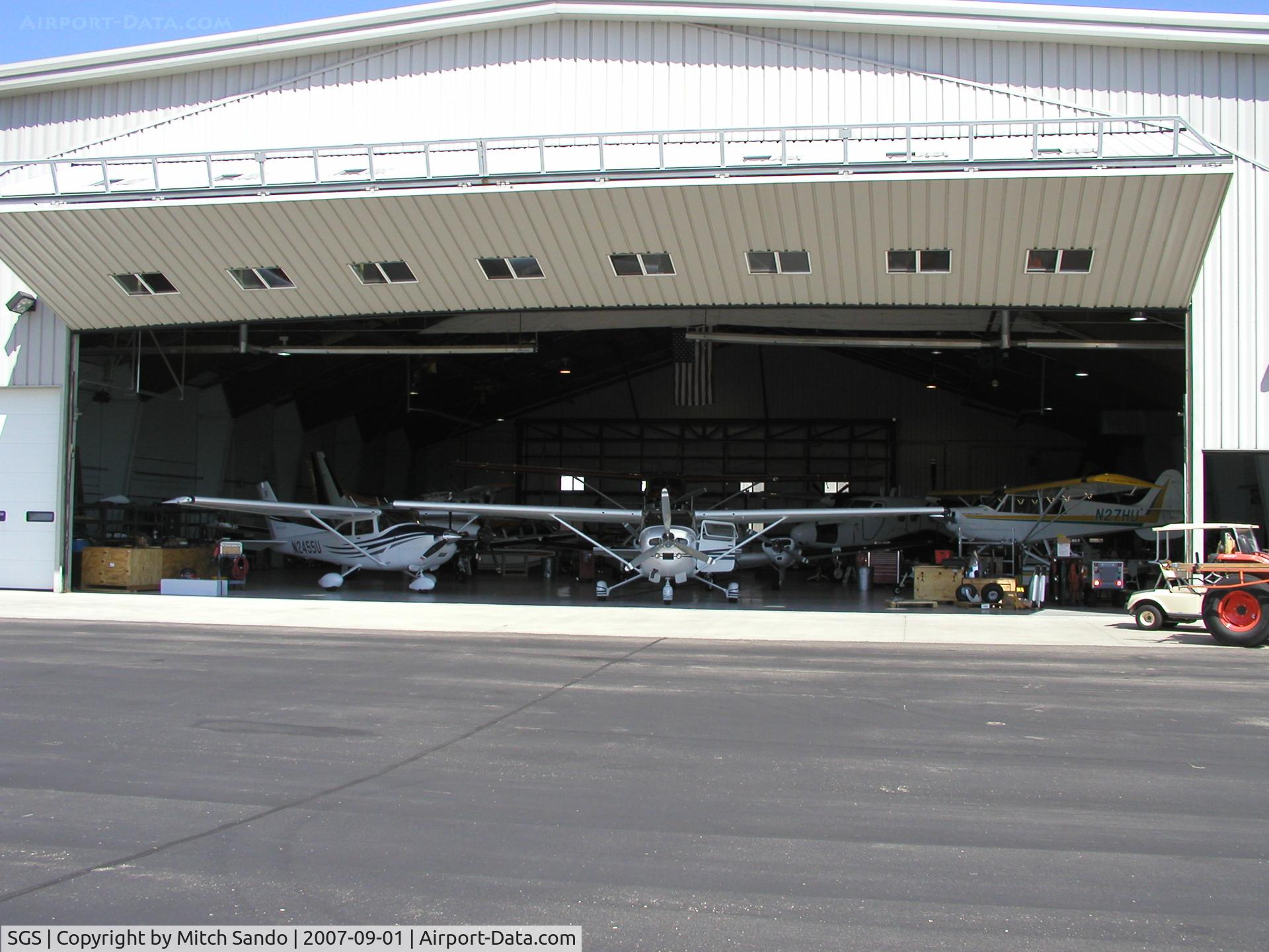 South St Paul Muni-richard E Fleming Fld Airport (SGS) - One of Wipaire's many hangars at the South St. Paul Municipal Airport (Fleming Field).
