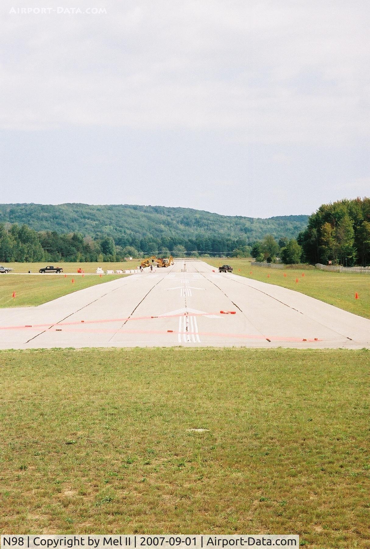 Boyne City Municipal Airport (N98) - Preparing RWY 9 @ Boyne City Municipal Airport (N98) for the Drag Races
