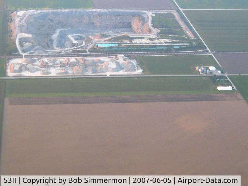 Steinman Airport (53II) - Looking north from 3500' at dusk
