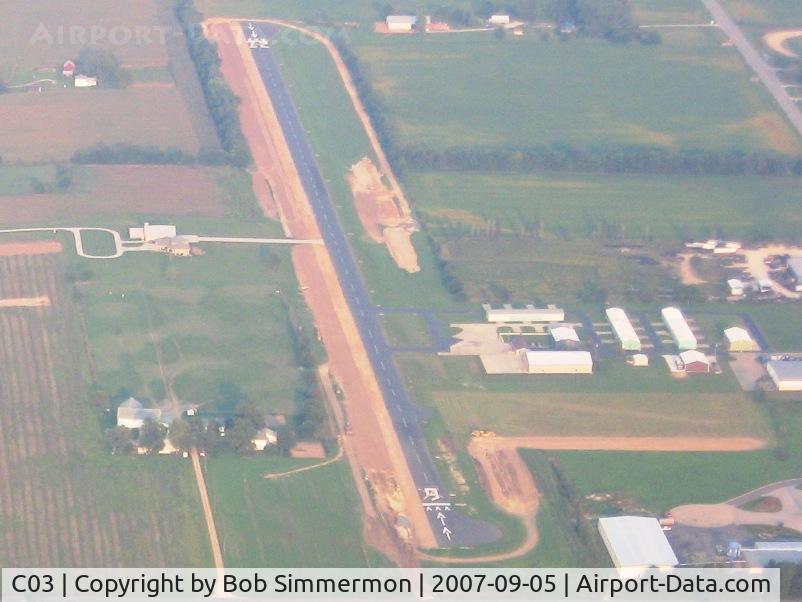 Nappanee Municipal Airport (C03) - Looking SE from 3500'