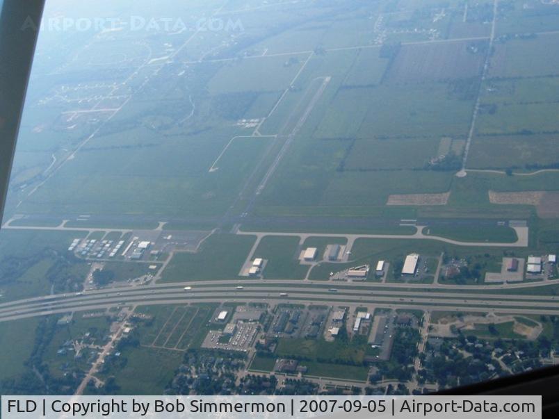 Fond Du Lac County Airport (FLD) - Looking SW from 3500'