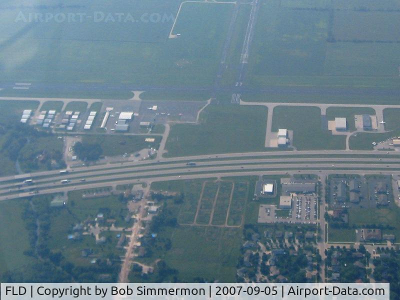 Fond Du Lac County Airport (FLD) - Another reason I like to fly - airfield is less complicated than the highway nearby.