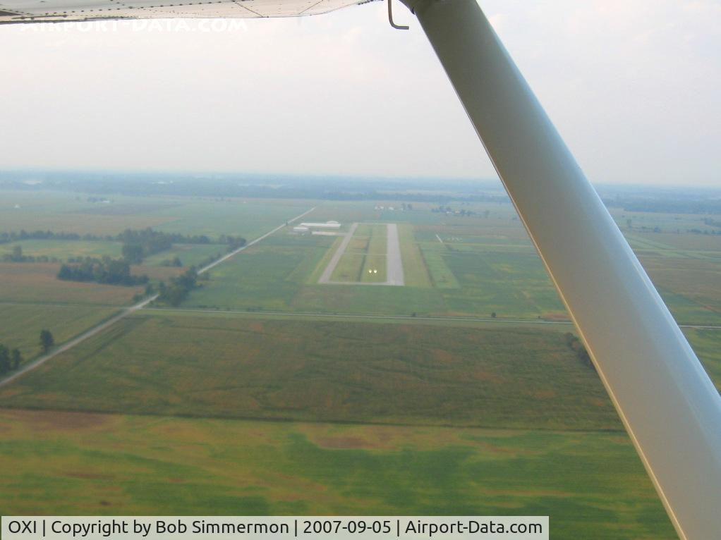 Starke County Airport (OXI) - Looking south at RWY 18
