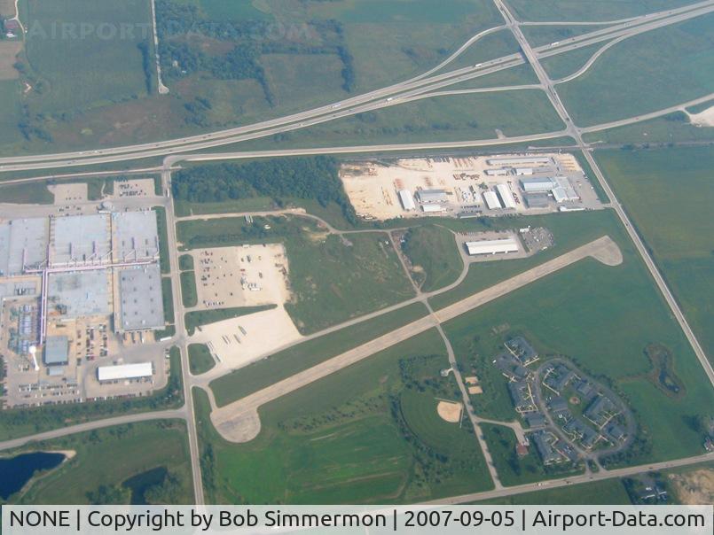 NONE Airport - Near Lomira, WI.  Apparently, the air racers use this strip but it doesn't have a name.  It's marked as Unverified on the map.