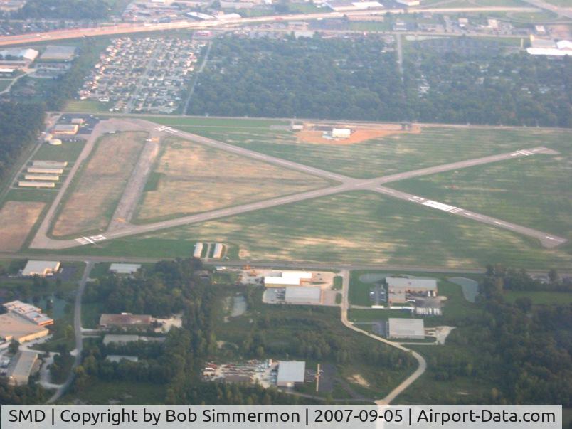 Smith Field Airport (SMD) - Looking south from 3500'